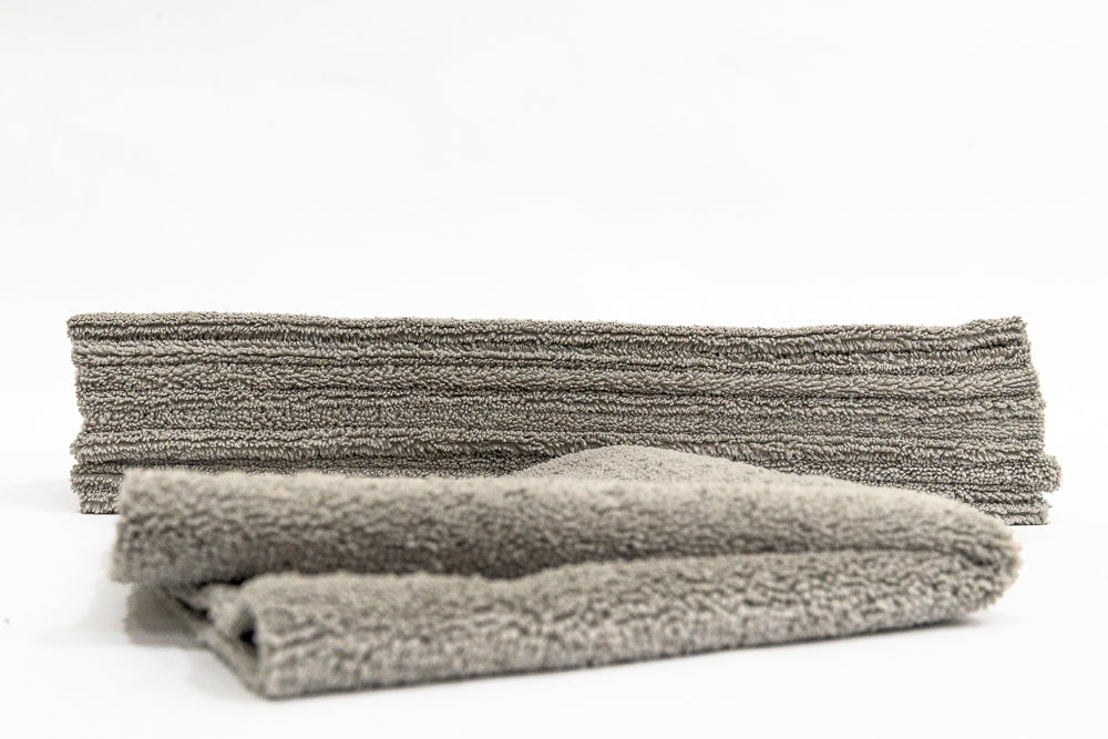 Ceramic Garage The Detailer Edgeless Microfiber Towel 370 GSM 16 x 16 inches Gray 10 Pack